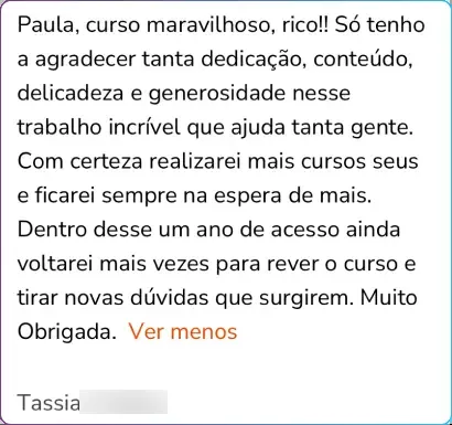Depoimento de Tassia