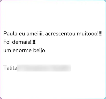 Depoimento de Talita