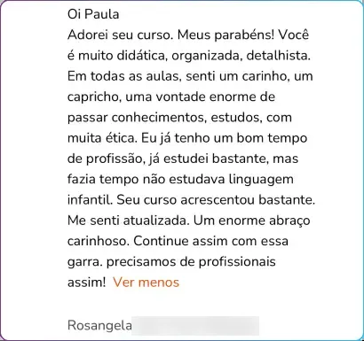 Depoimento de Rosangela