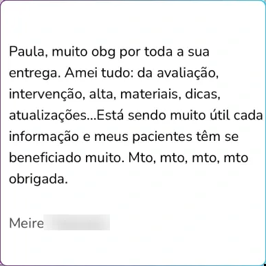 Depoimento de Meire