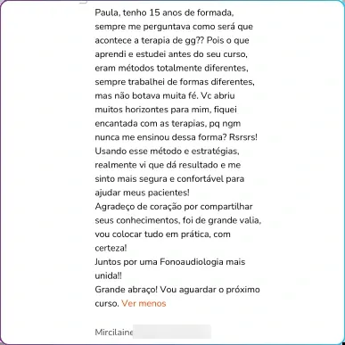 Depoimento de Mircilaine