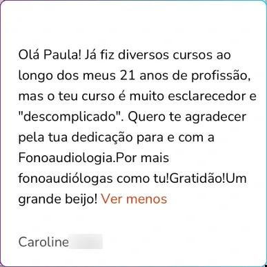 Depoimento de Caroline