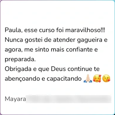 Depoimento de Mayara