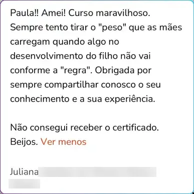 Depoimento de Juliana
