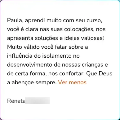 Depoimento de Renata