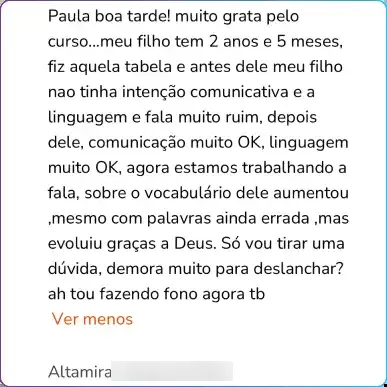 Depoimento de Altamira